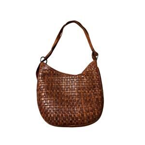 Anthropologie Vilenca Holland Woven Leather Convertible Shoulder / Backpack Bag